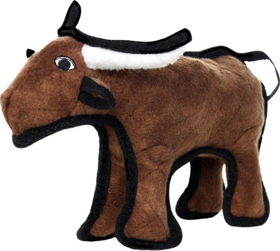 Tuffy Jr Barn Yard Bull Durable Soft Dog Toy