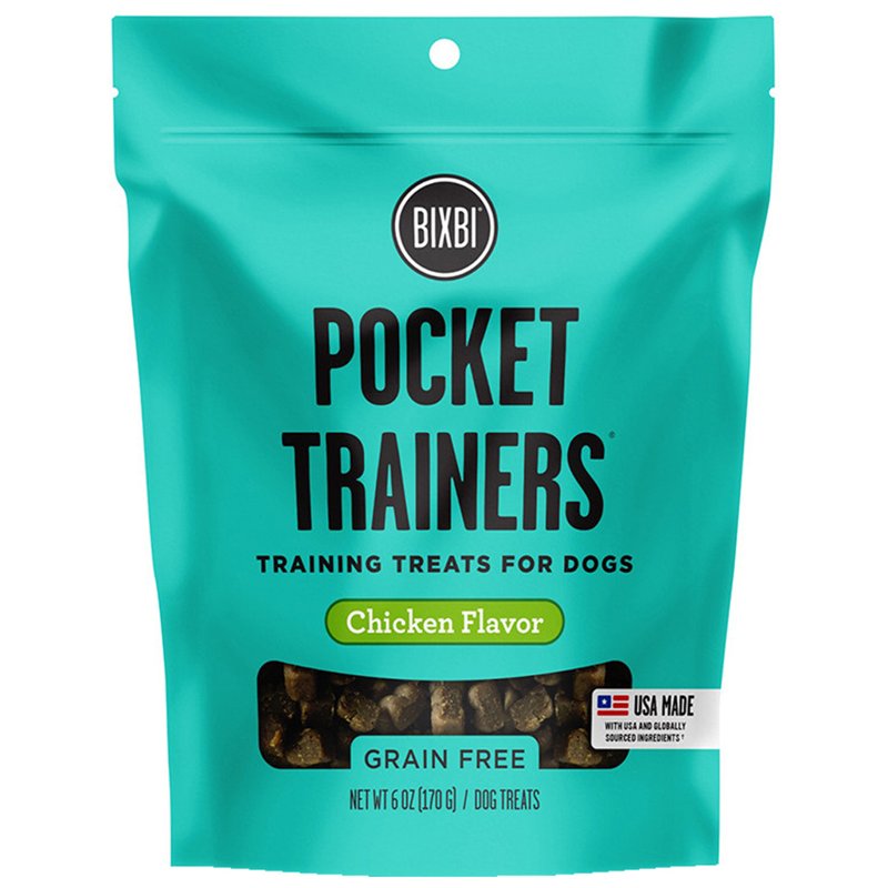 BIXBI Pocket Trainers, Chicken (6 oz, 1 Pouch) - Small Training Treats for Dogs - Low Calorie and Grain Free Dog Treats, Flavorful Pocket Size Healthy and All Natural Dog Treats