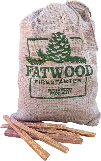 Fatwood Firestarter Burlap Bag (Pack Of 6)