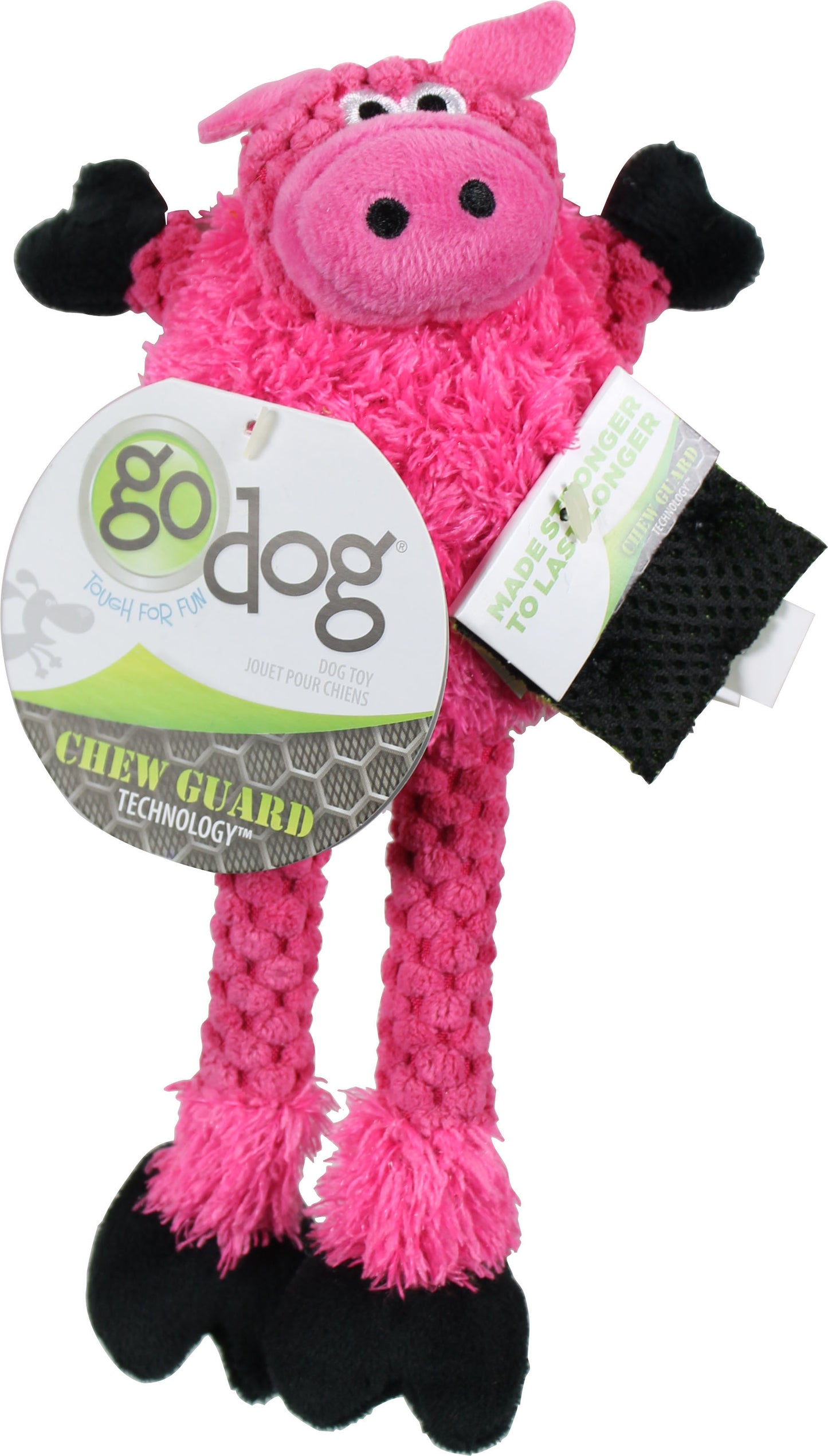 Godog Checkers Skinny Pig Dog Toy
