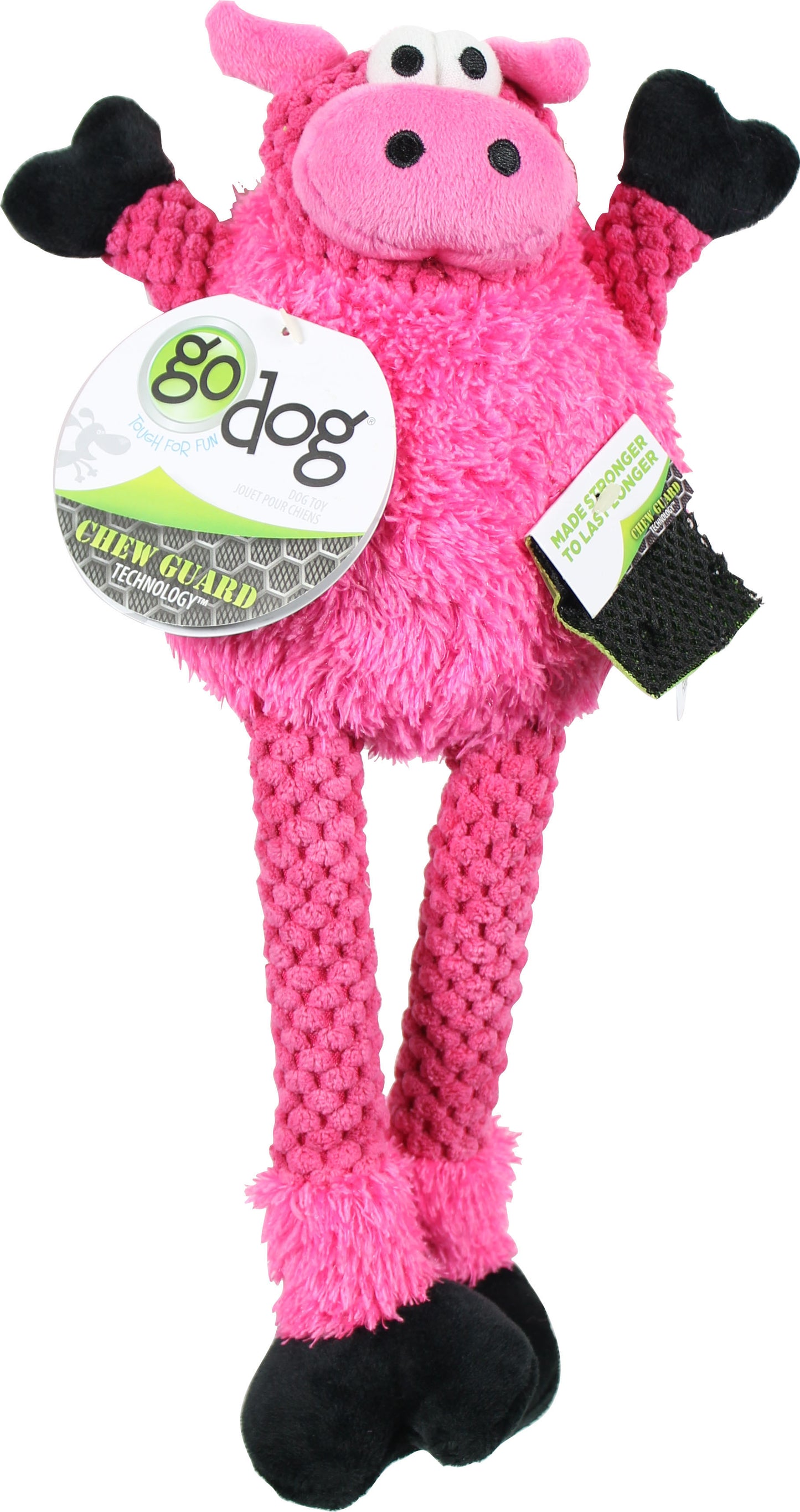 Godog Checkers Skinny Pig Dog Toy
