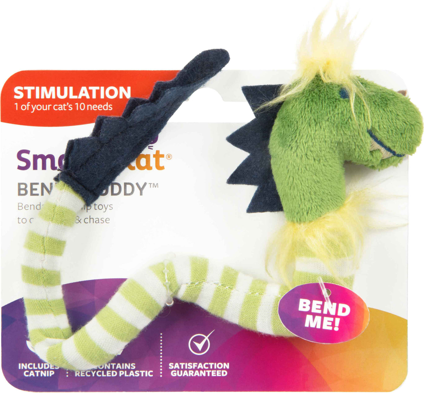 Smartykat Bendy Buddy Bendable Plush Catnip Toy