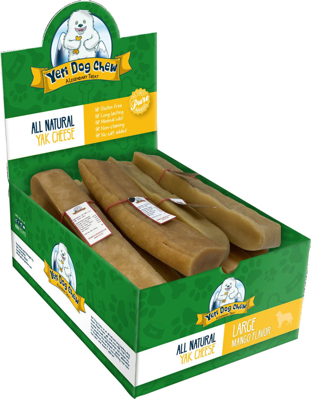 Yeti Dog Chew Flavored Bulk Box (Pack Of 14)