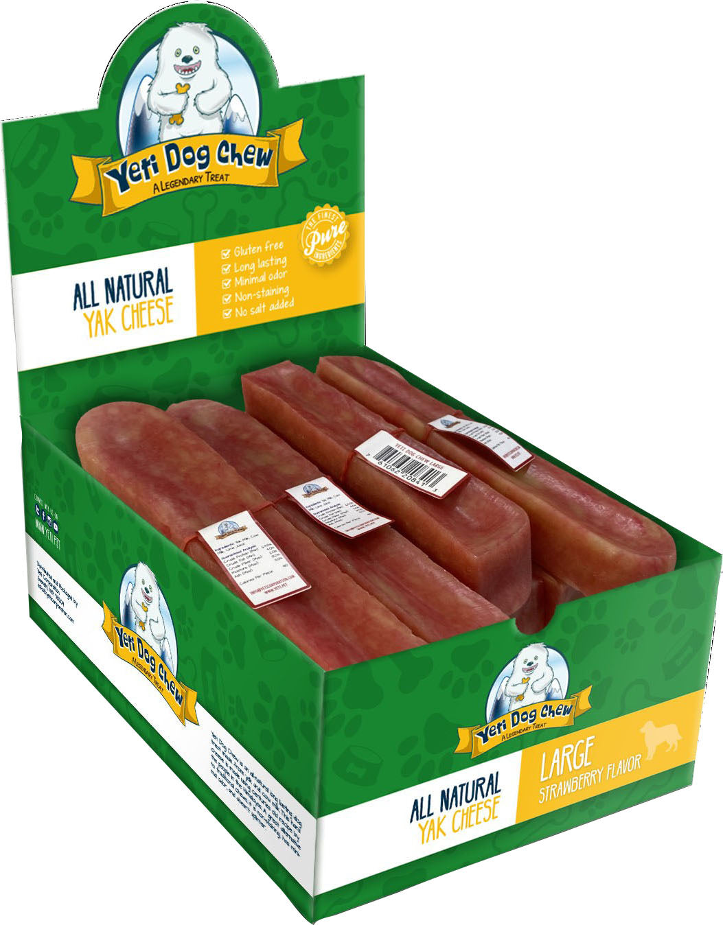 Yeti Dog Chew Flavored Bulk Box (Pack Of 14)