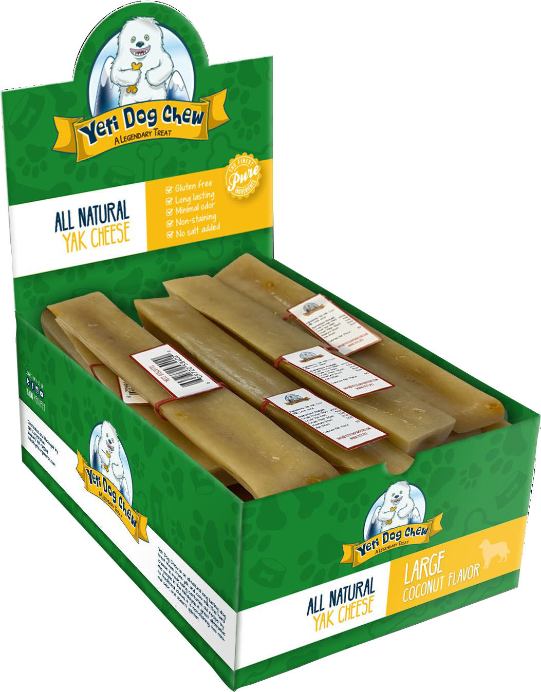 Yeti Dog Chew Flavored Bulk Box (Pack Of 14)