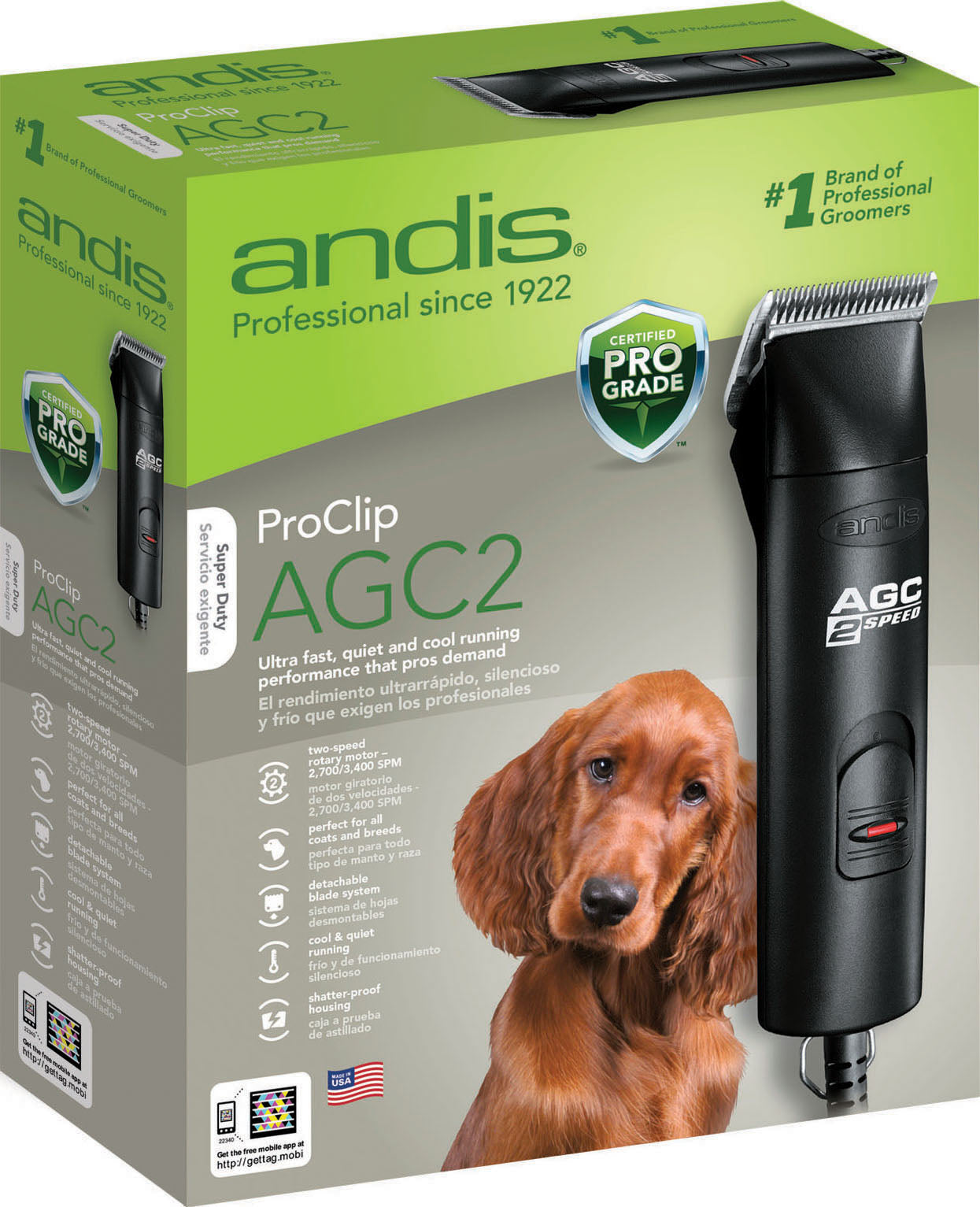 Andis Agc2 2 Speed Professional Animal Clipper