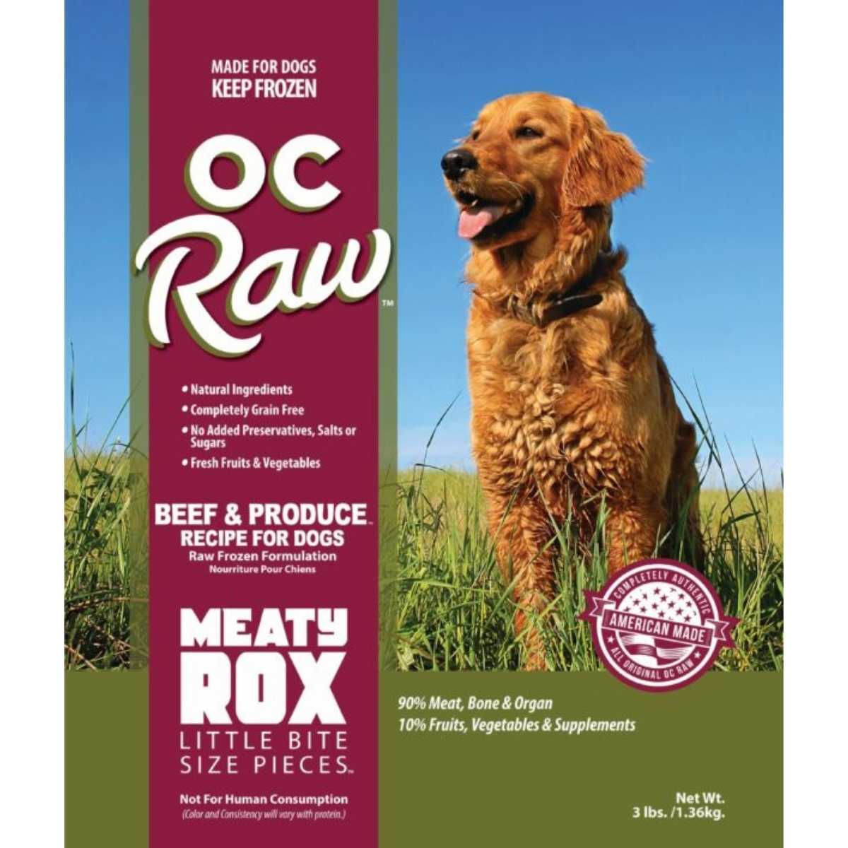 Oc Raw Dog Frozen Produce Meaty Rox