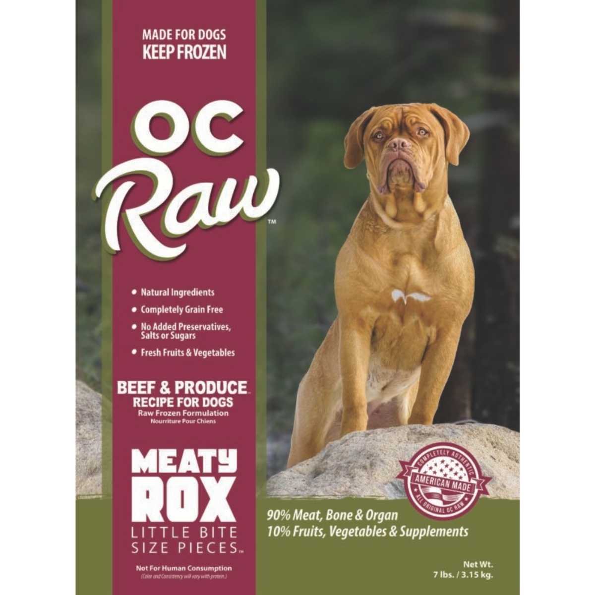 Oc Raw Dog Frozen Produce Meaty Rox