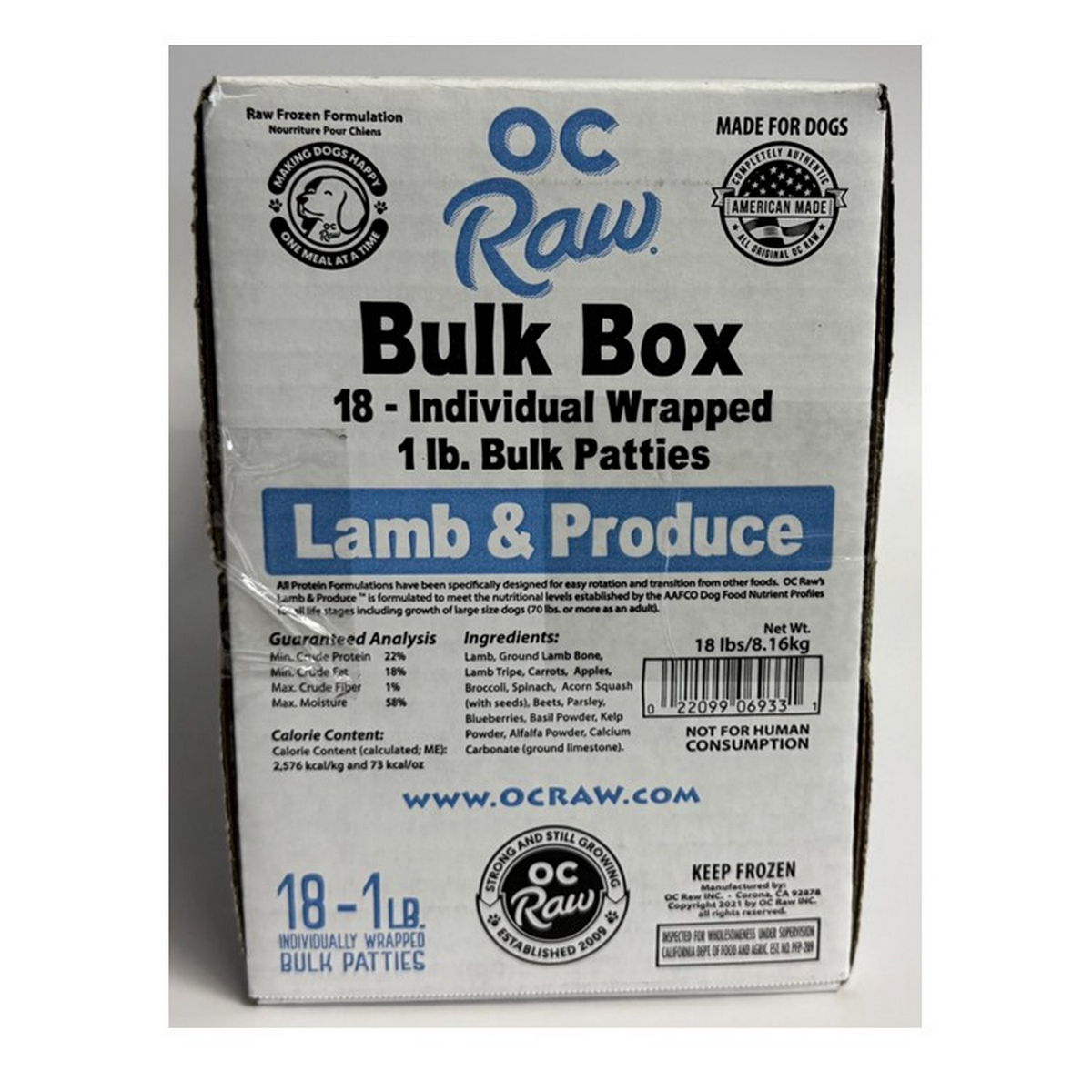 Oc Raw Dog Frozen Produce 18
