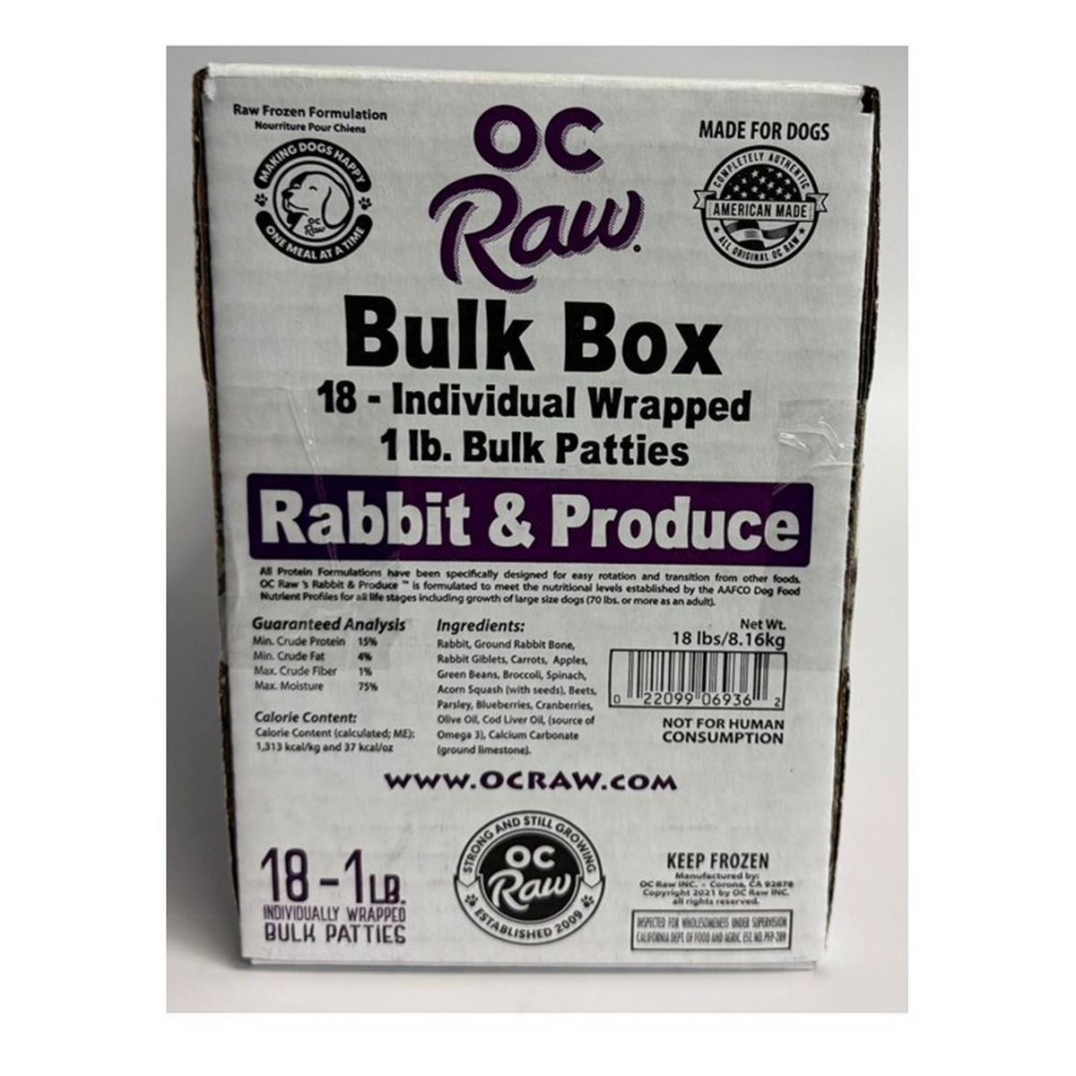 Oc Raw Dog Frozen Produce 18
