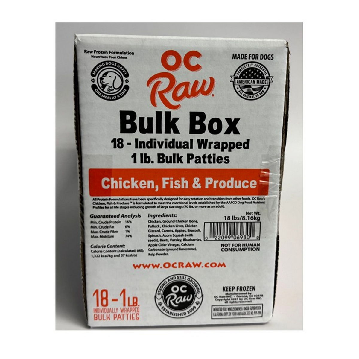 Oc Raw Dog Frozen Produce 18