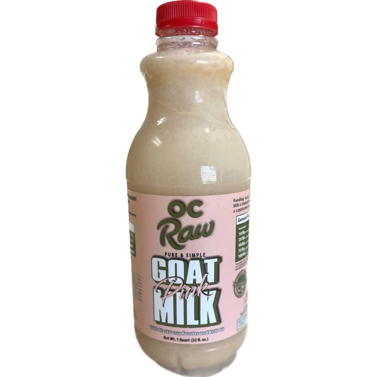 Oc Raw Frozen Pure And Simple Goat Milk Krill Oil And Blackberry