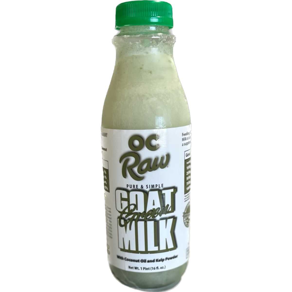 Oc Raw Frozen Pure And Simple Goat Milk Coconut Oil And Kelp