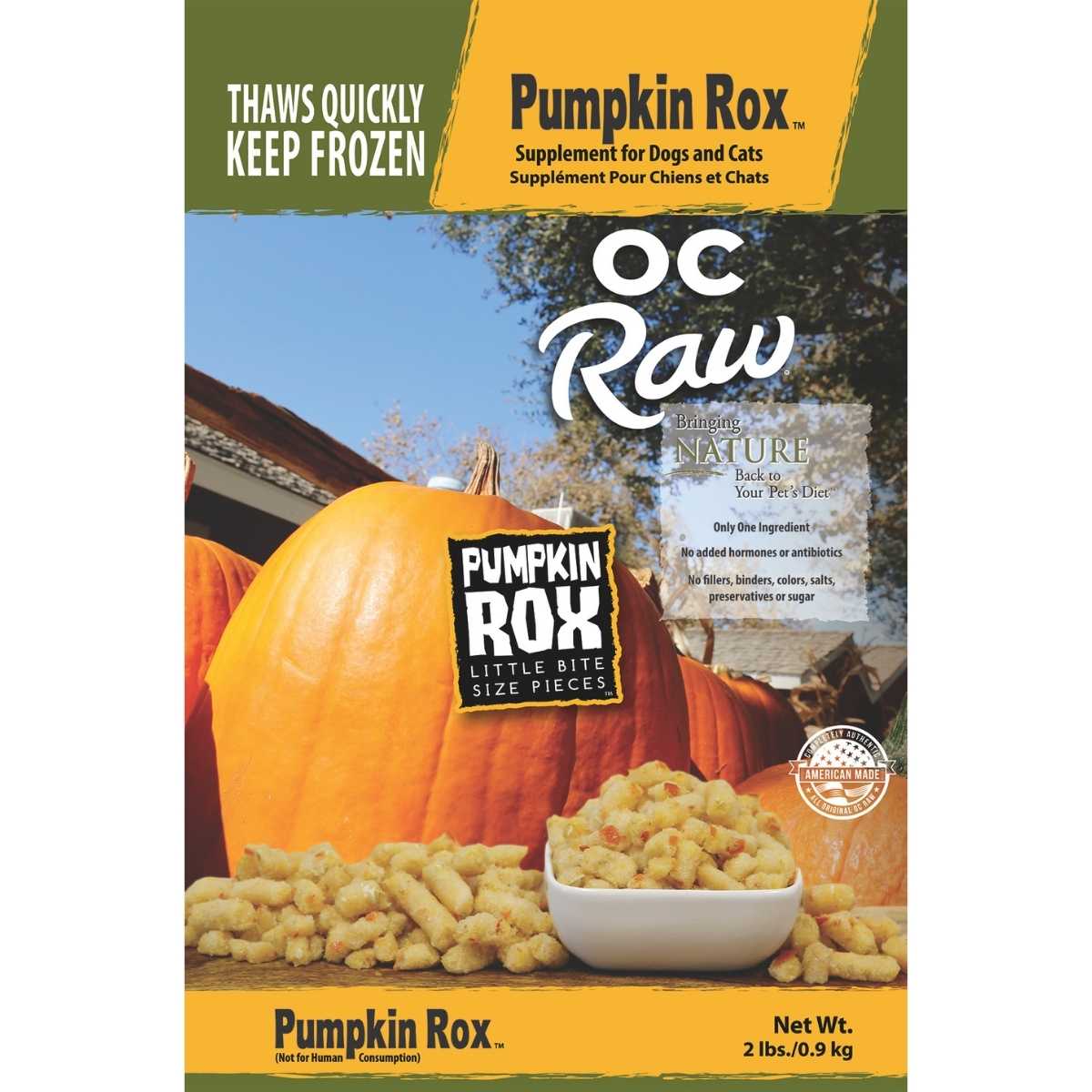 OC Raw Frozen Pumpkin Rox-2 lb Bag