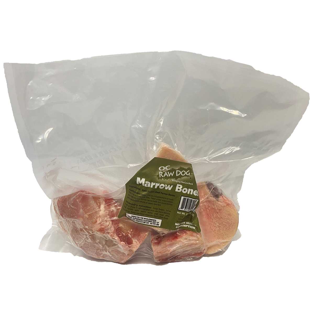 OC Raw Frozen Beef Bones-2.5 lb Bag