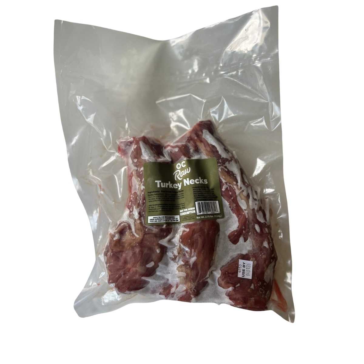 OC Raw Frozen Turkey Necks-3 lb Bag