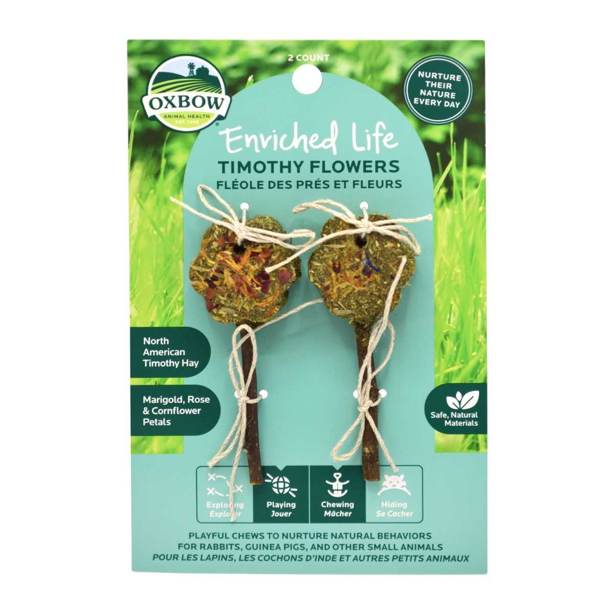 Oxbow Enriched Natural Elife-Timothy Flowers-3 pk