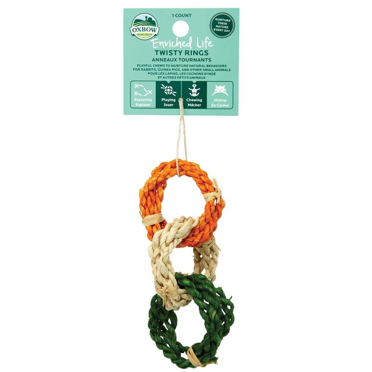 Oxbow Enriched Natural Twisty Rings-3 pk