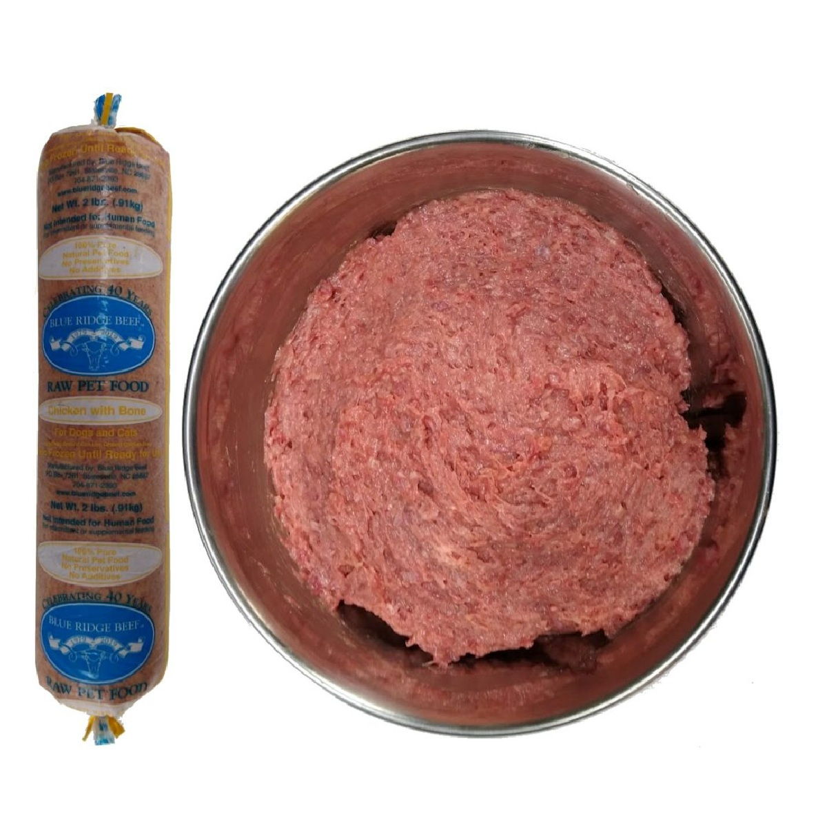 Blue Ridge Beef Canine Feline Bone Chub