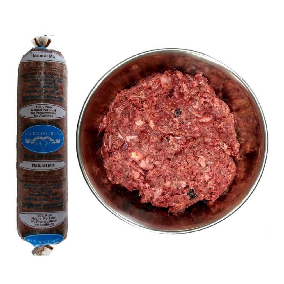 Blue Ridge Beef Canine Natural Mix-2 lb Chub