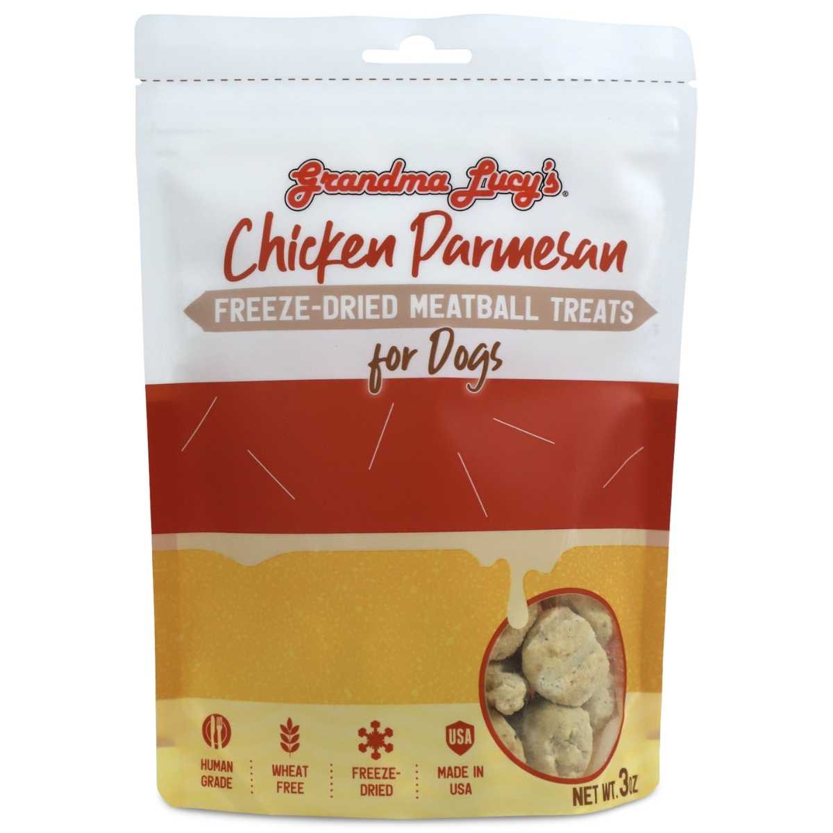 Grandma Lucy's Freeze Dried Chicken Parm Meatballs-3 oz Bag