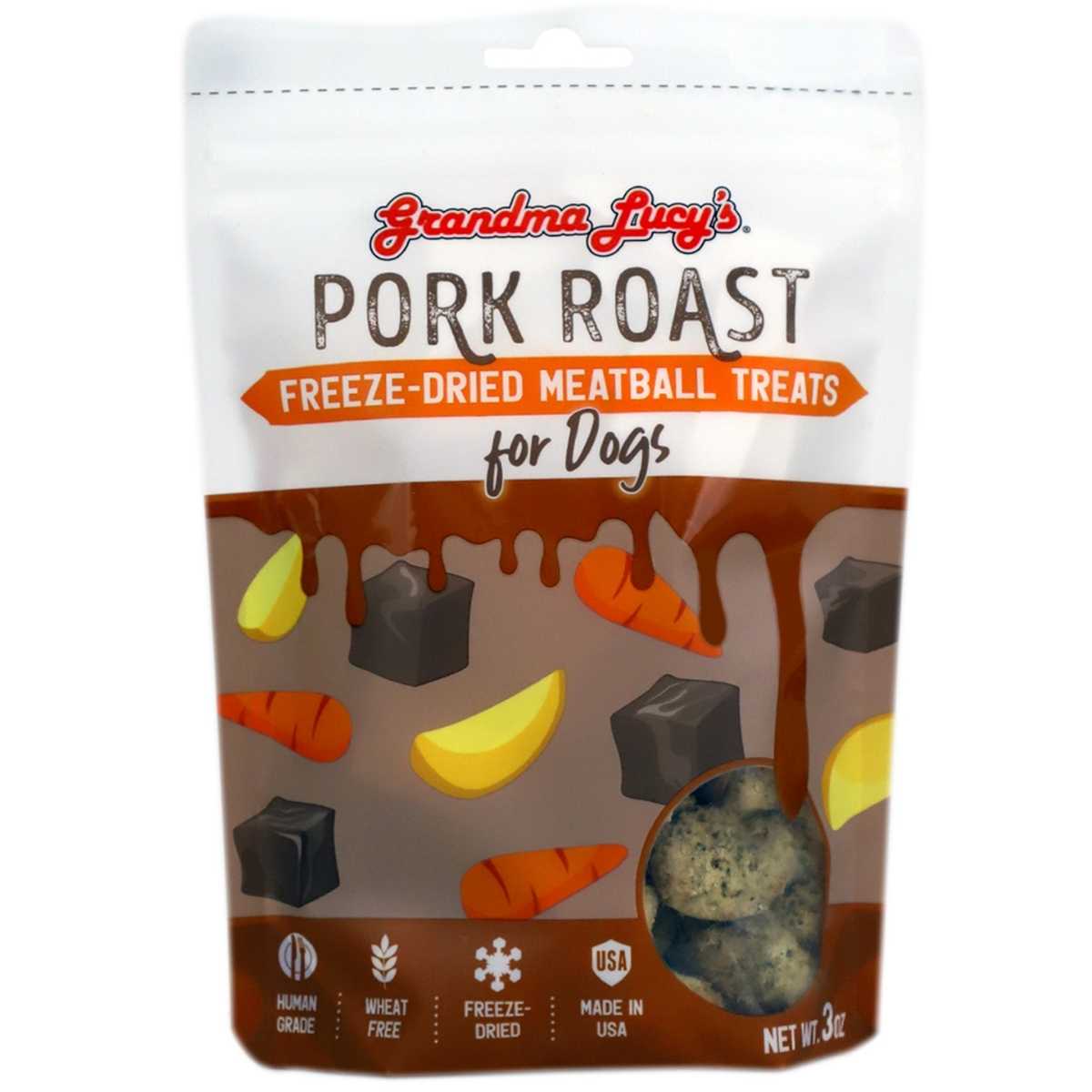 Grandma Lucy's Freeze Dried Pork Roast Meatballs-3 oz Bag