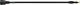 Close-up of a black Hot Shot Flex Shaft livestock prod with a 32-inch shaft and gold tip.