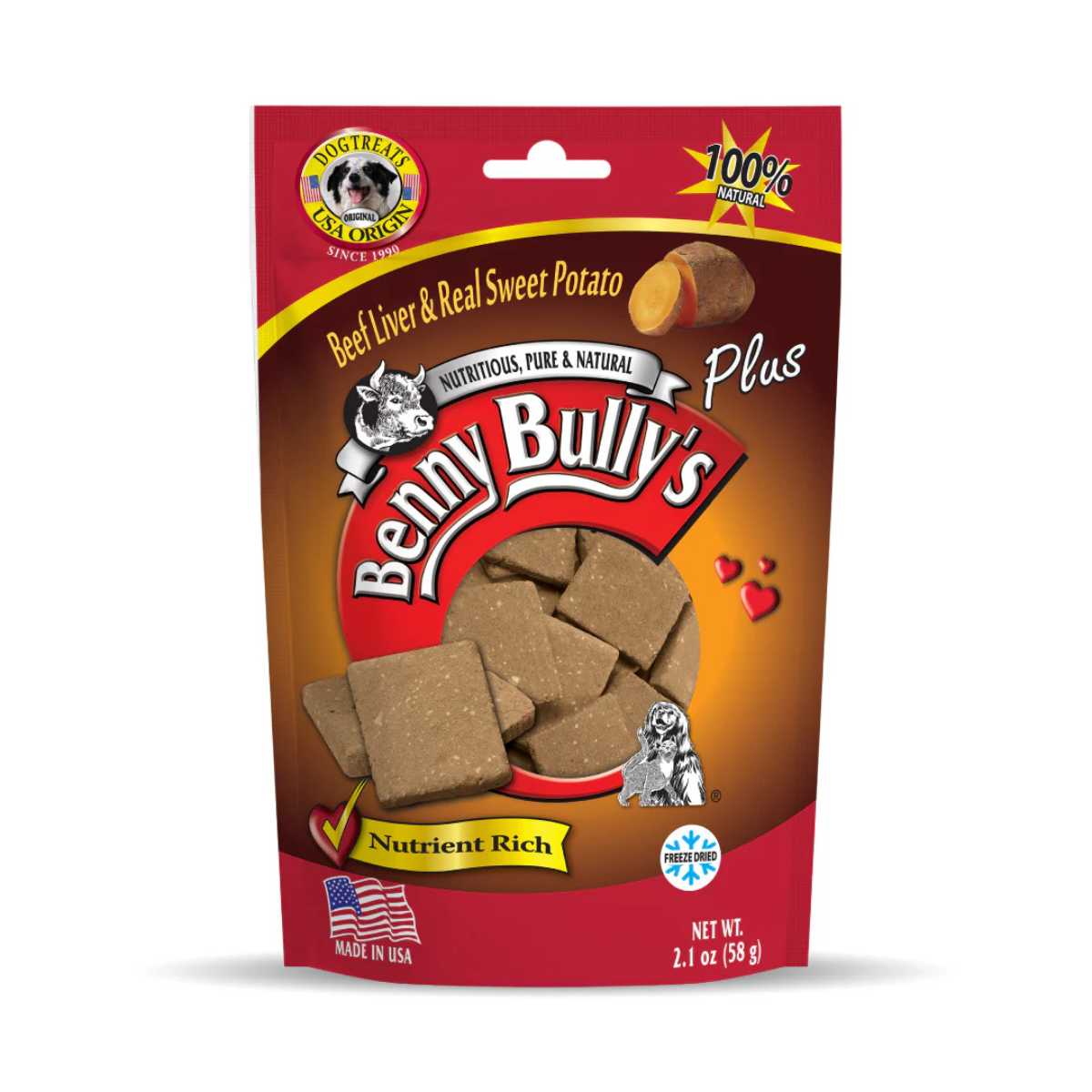 Benny Bully's Beef Liver Plus Sweet Potato - 2.1 oz/  58g