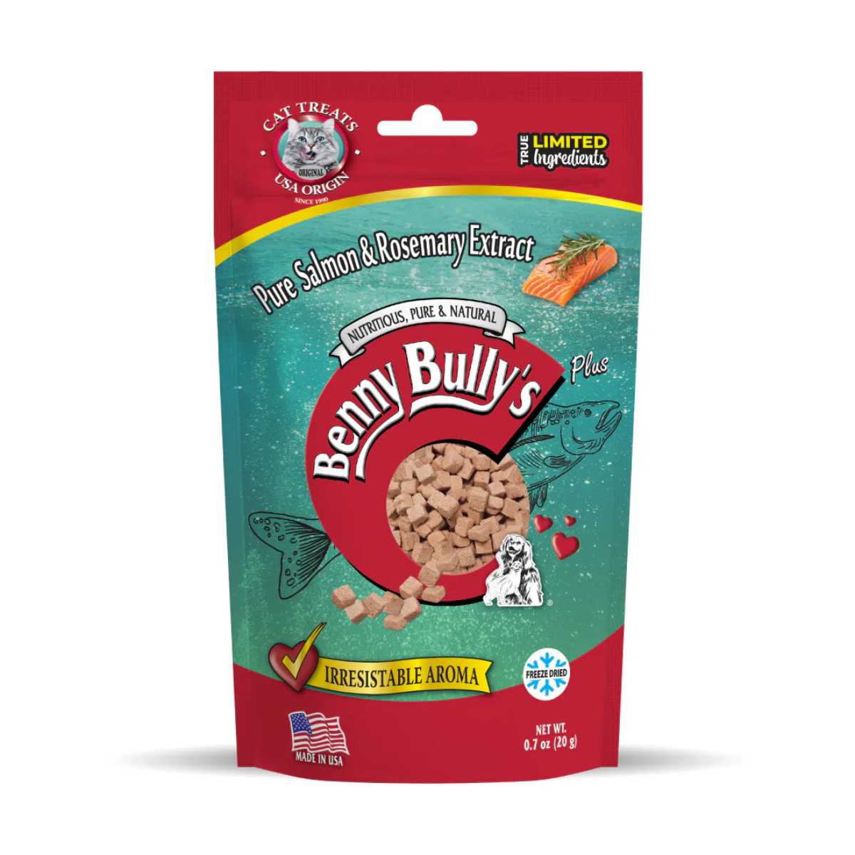 Benny Bully's Salmon & Rosemary Chops Cat Treats - 0.7oz/ 20g