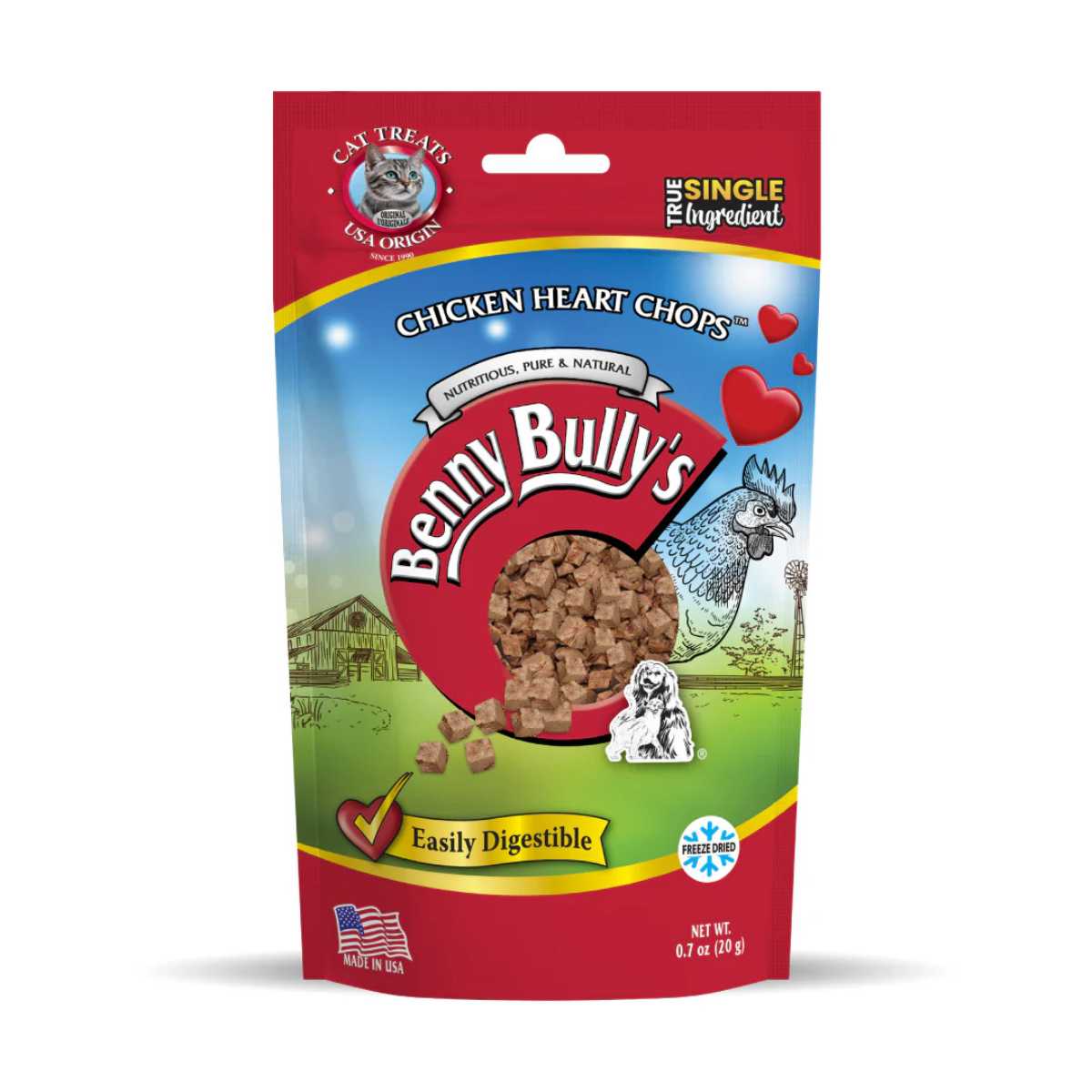 Benny Bully's Chicken Heart Chops- 0.7oz/ 20g