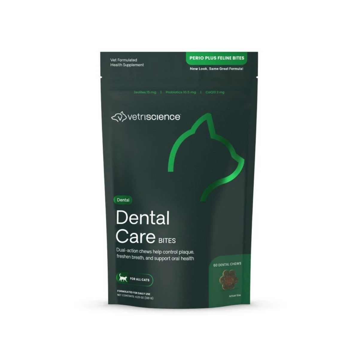 Pet Naturals Of Vermont Dental Care Chews for Cats Perio Plus Supplement- 60 ct
