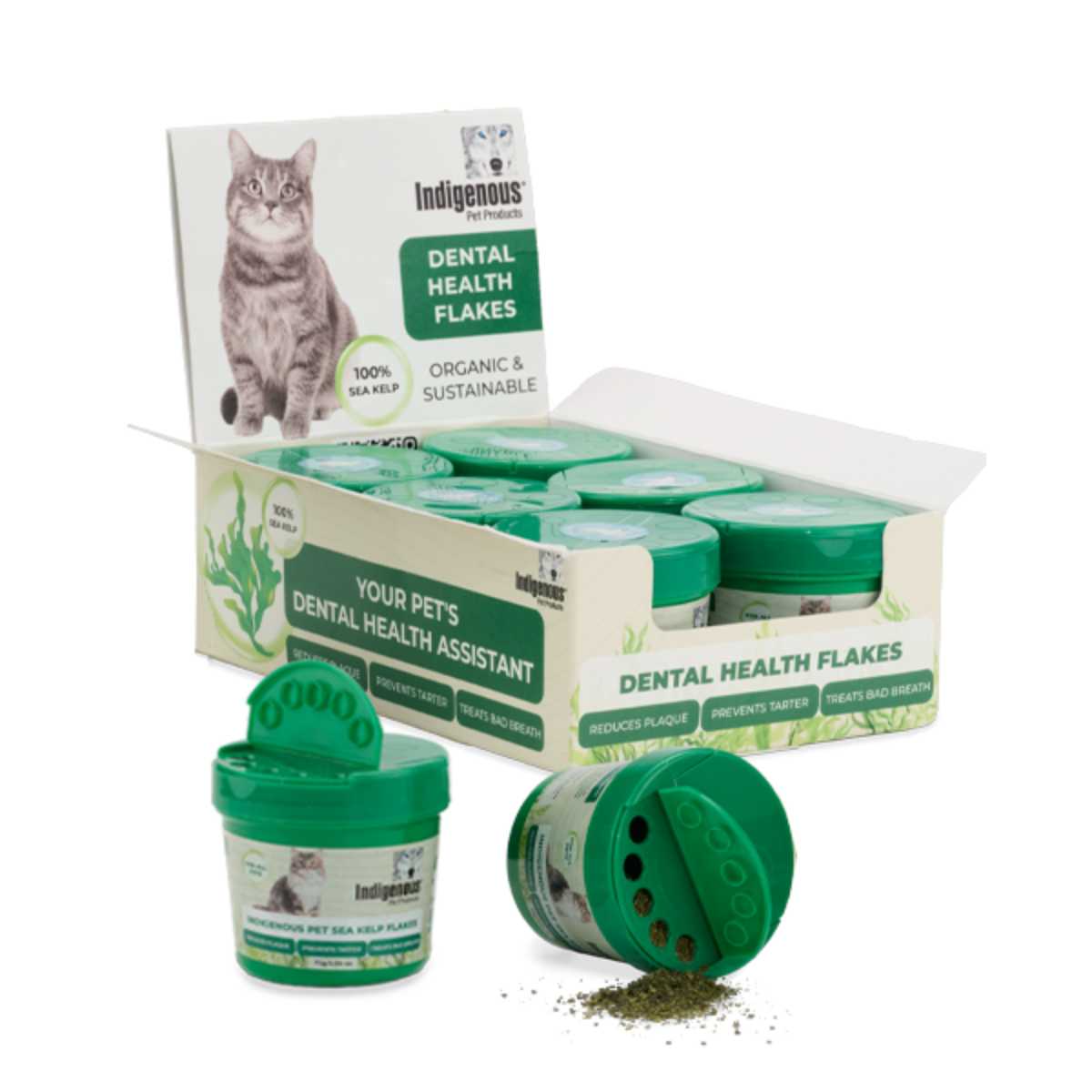 Indigenous Cat- Dental Kelp Flakes- 72g Bottle