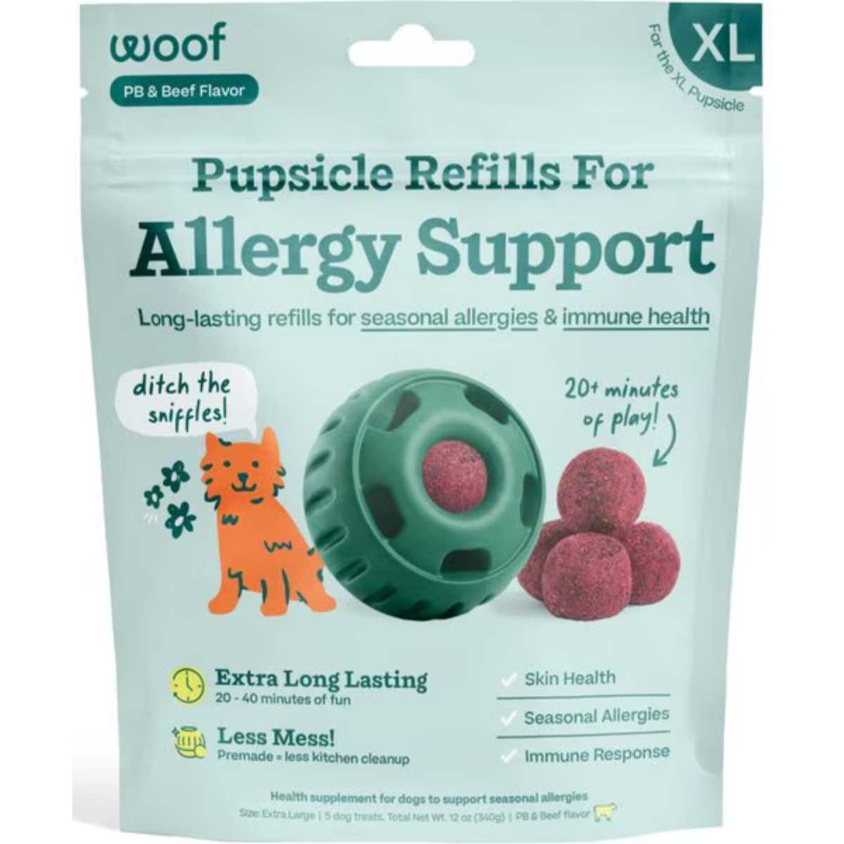 Woof Allergy Support Wellness Pops XL