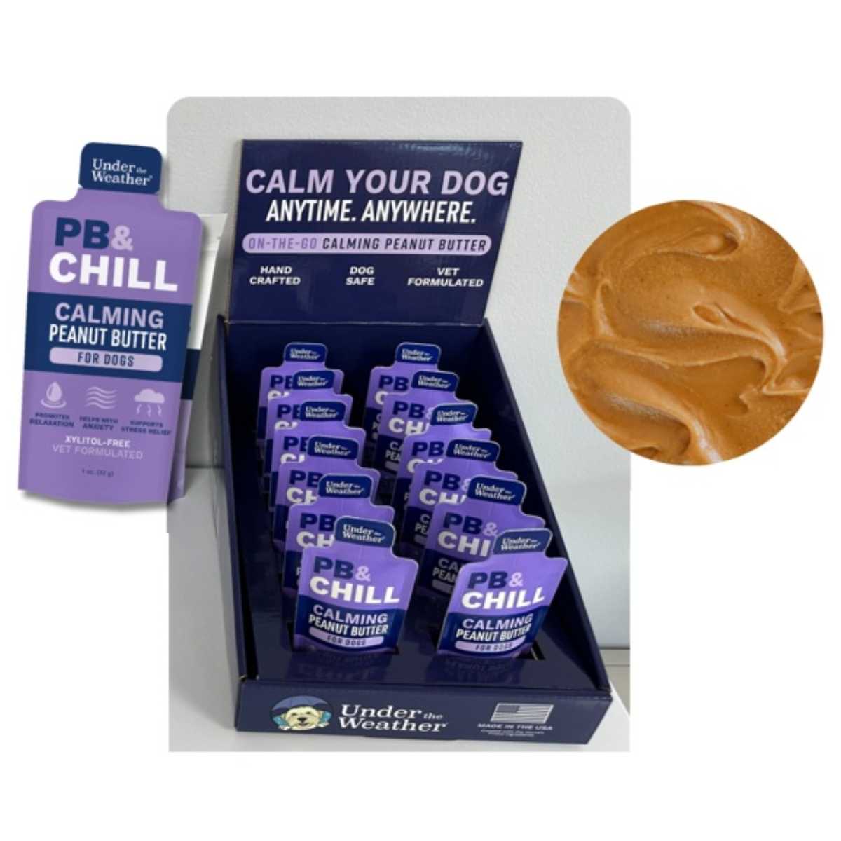 Under the Weather PB & Chill Calming Peanut Butter- 12/1 oz Packet Display Box
