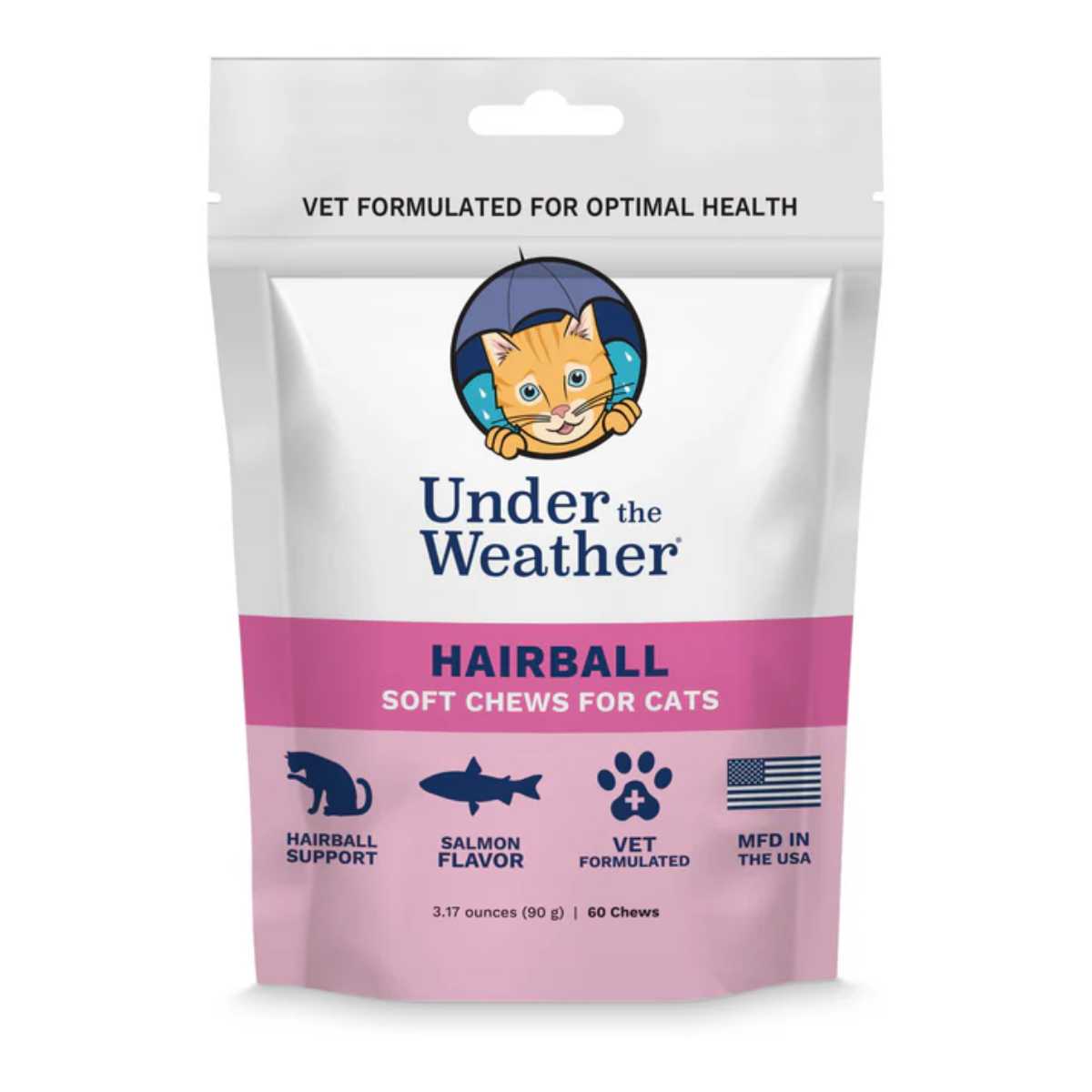 Under the Weather Cat Hairball Support Chews- 60 ct Bag