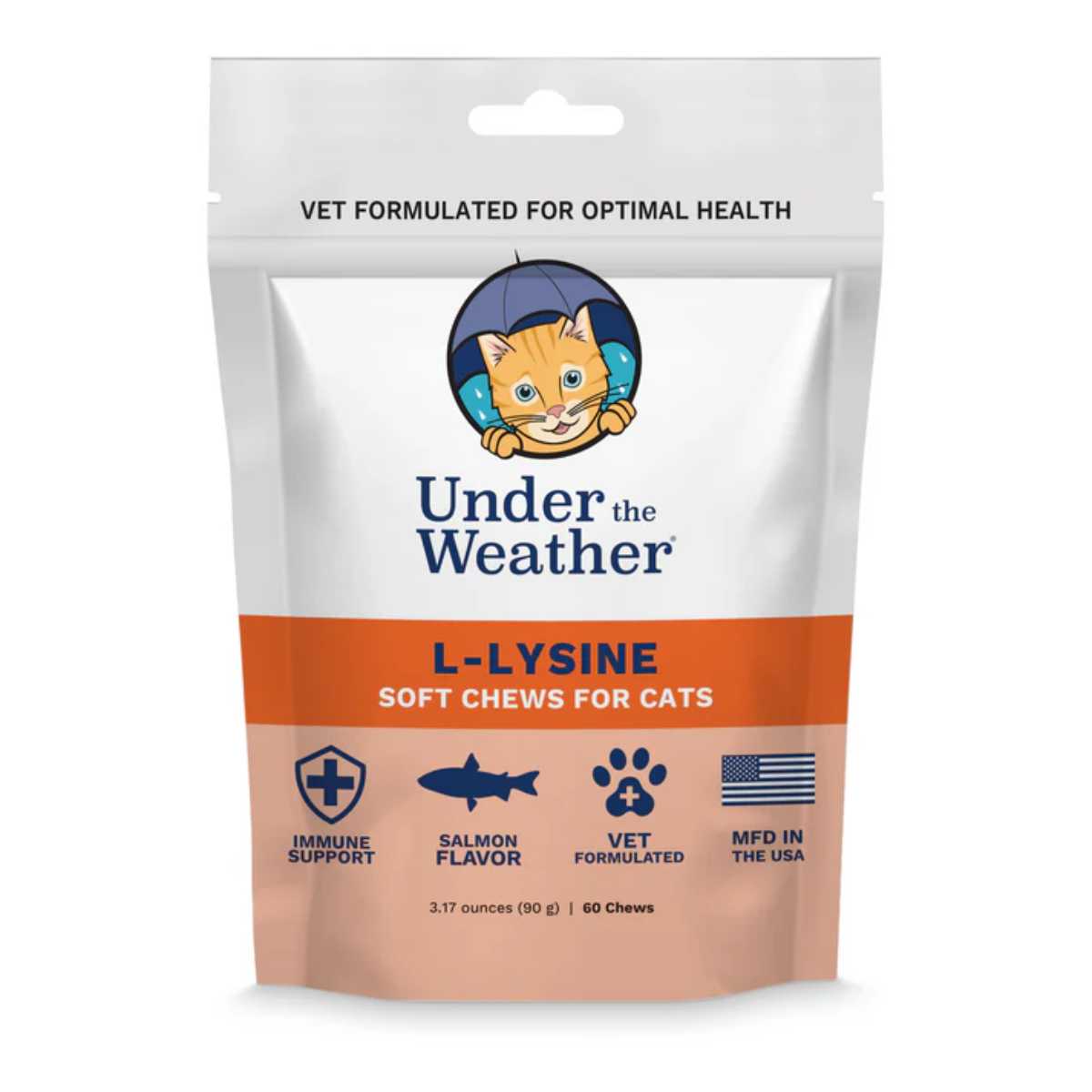 Under the Weather Cat L-Lysine Chews- 60 ct Bag