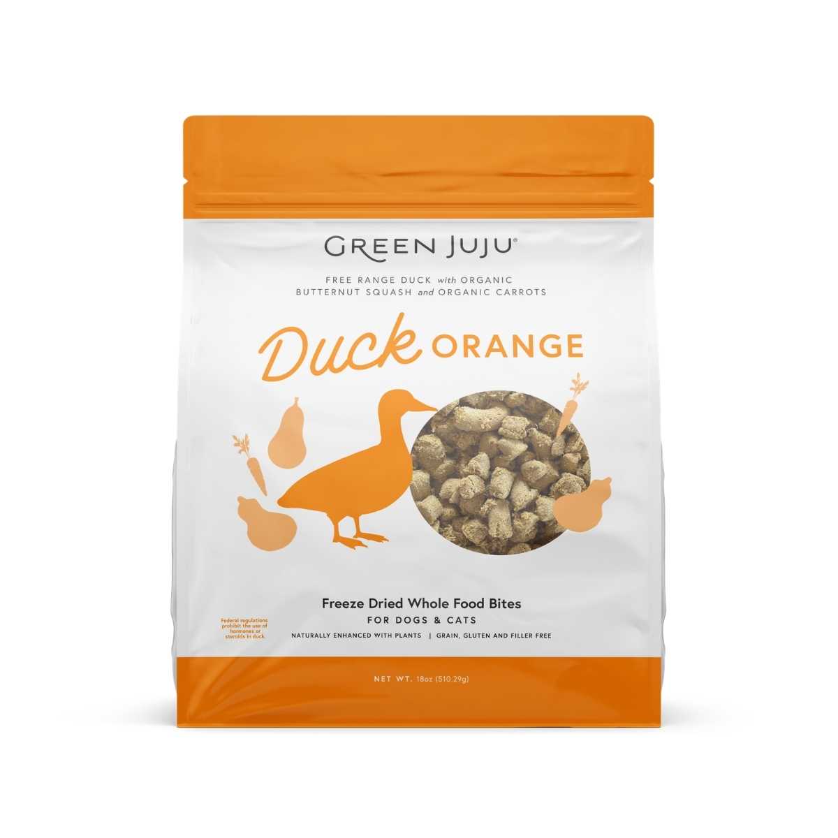Green Juju DuckOrange Freeze Dried Toppers-18 oz Bag