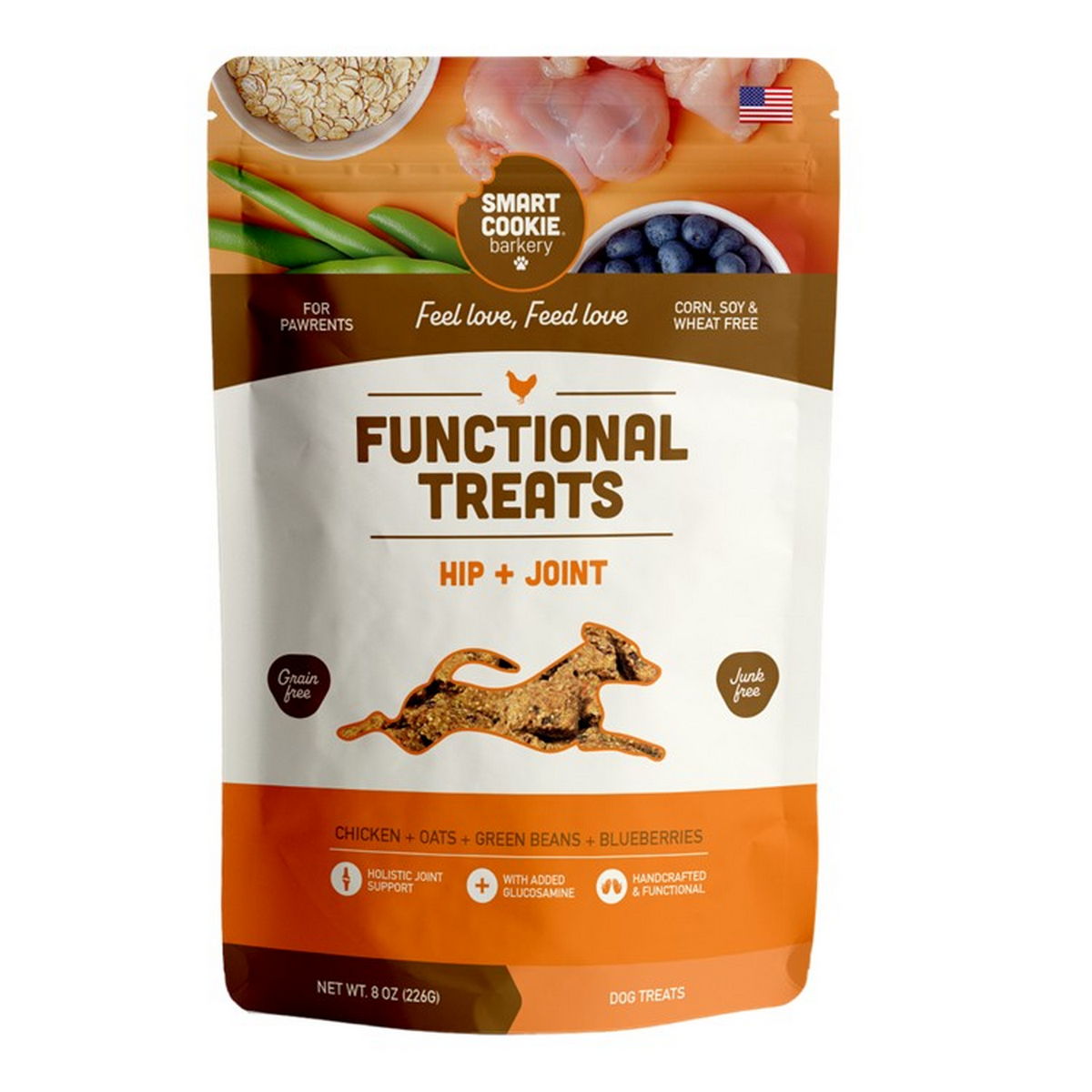 Smart Cookie Barkery Functional Treat Hip + Joint-8 oz Bag