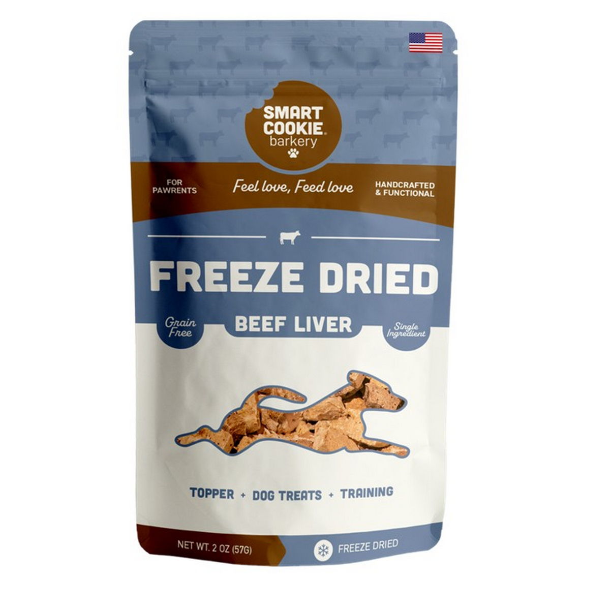 Smart Cookie Barkery Freeze Dried Beef Liver-2 oz Bag