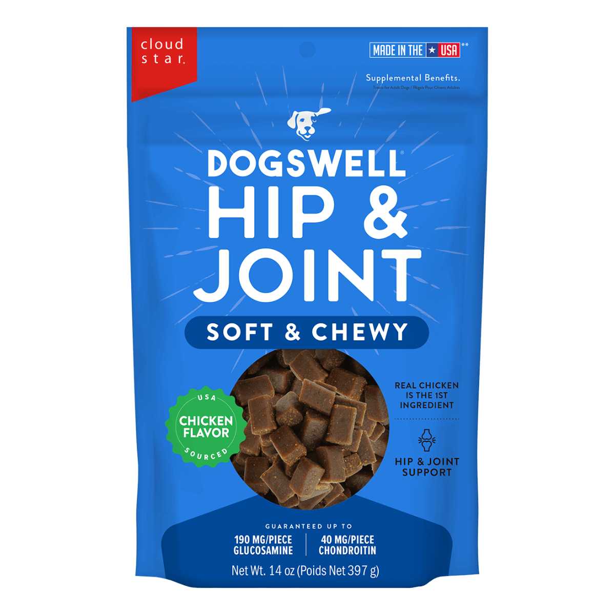 Dogswell Hip & Joint Soft & Chewy Chicken-14 oz Bag