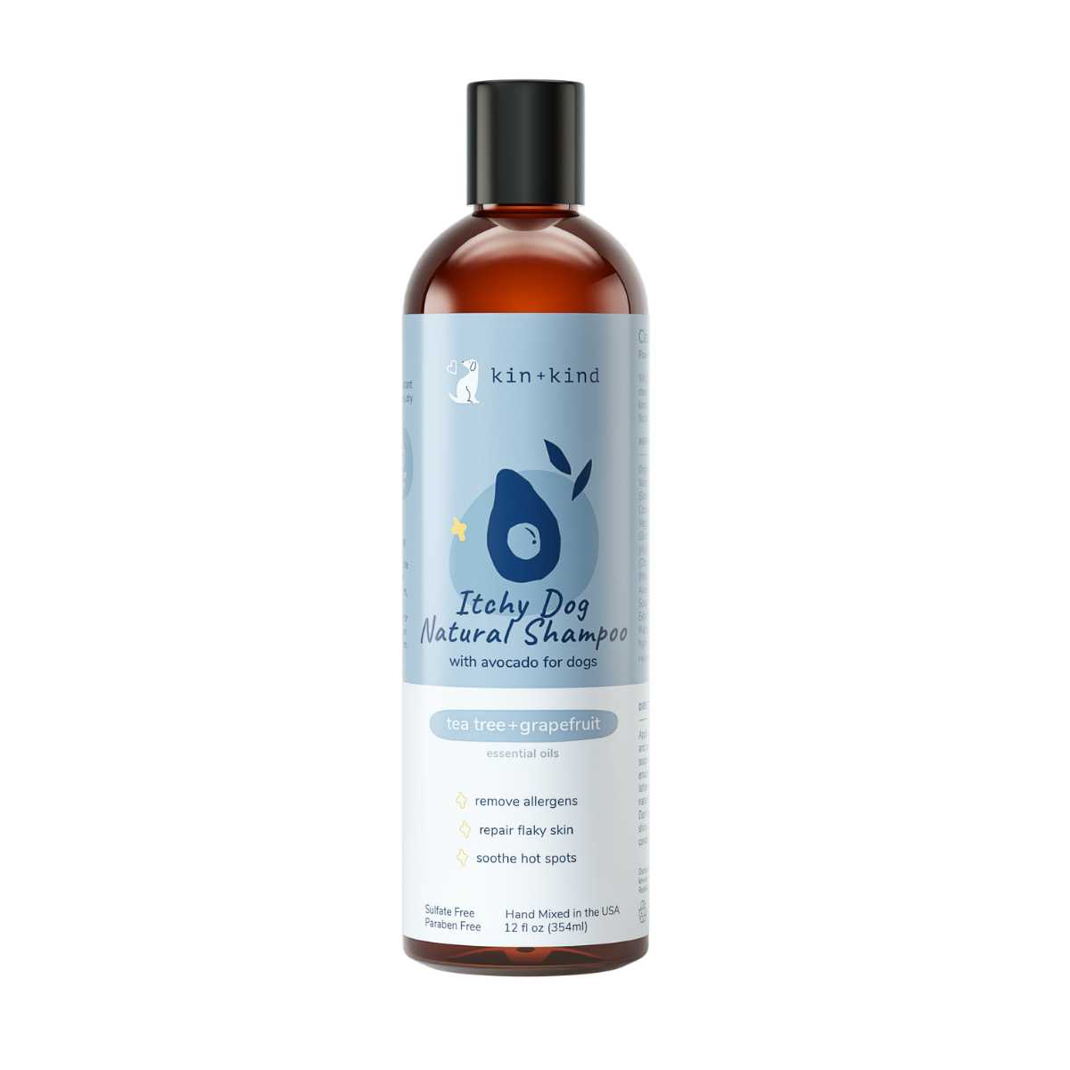 Kin & Kind Itchy Dog Shampoo (Tea Tree & Grapefruit)-12 oz Bottle