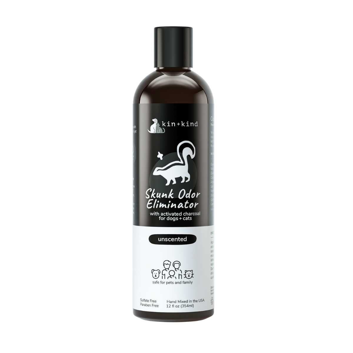 Kin & Kind Skunk Odor Eliminator ( Dog & Cat Shampoo)-12 oz Bottle