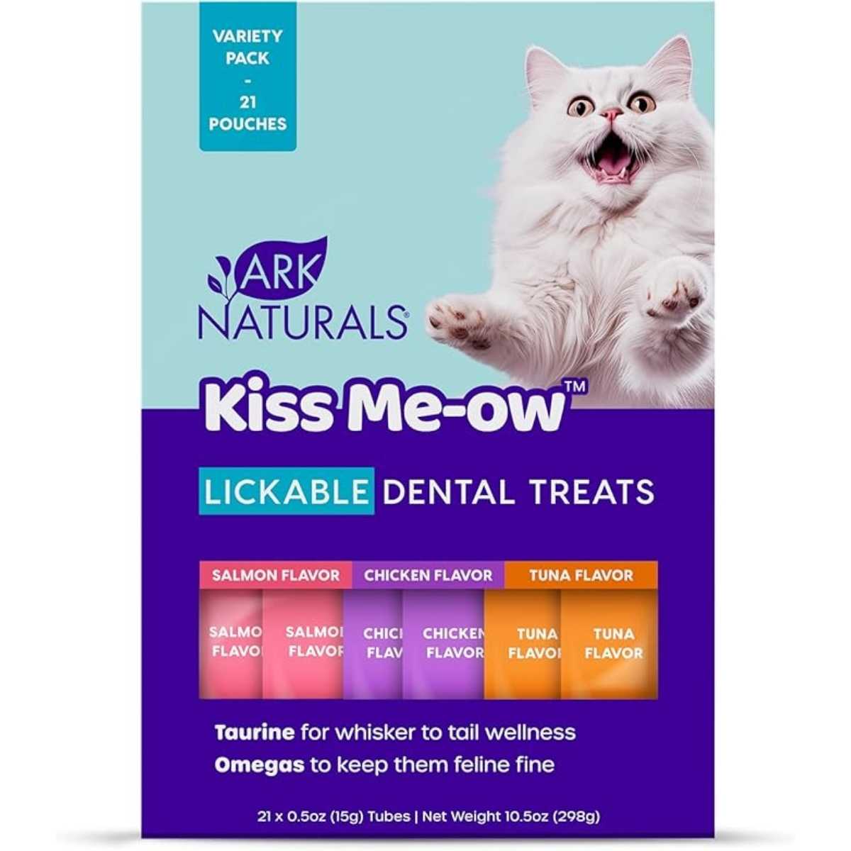 Ark Naturals Kiss Me-Ow Lickable Variety Pack-21 pk/.05 oz Tubes