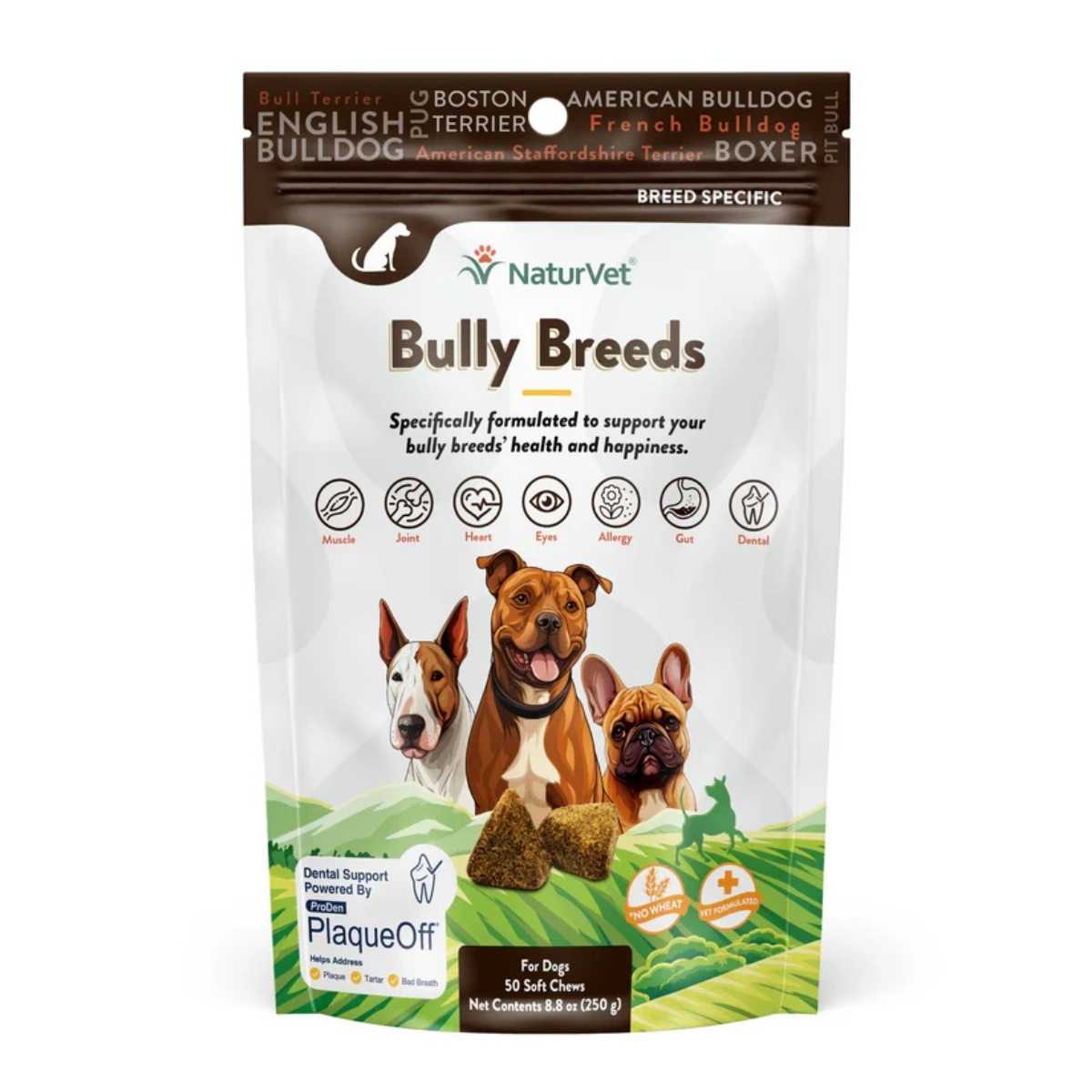 Naturvet Bully Breed Dog Soft Chews-50 ct Bag