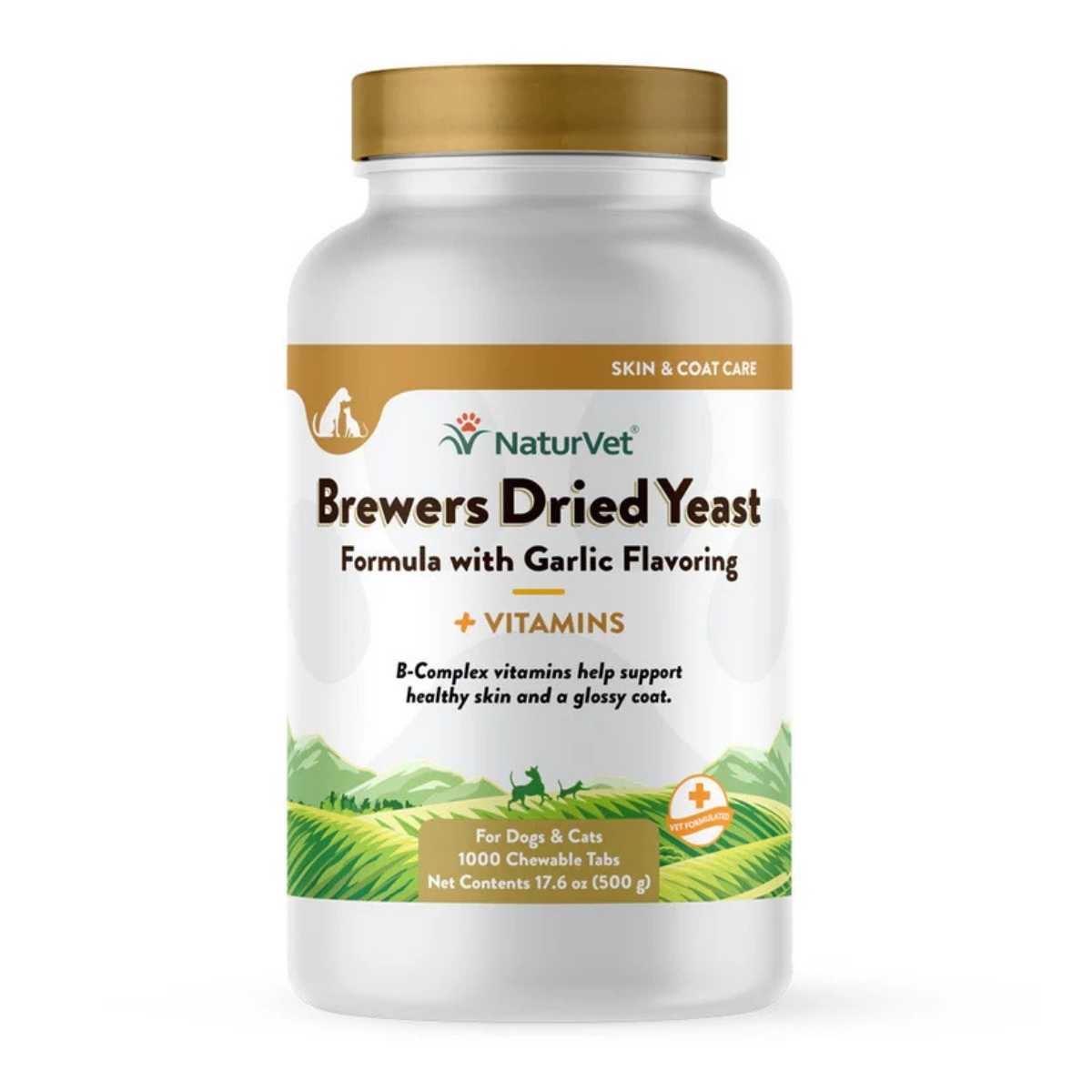 Naturvet Brewers Dried Yeast Formula + Vitamins Tabs-1,000 ct Bottle