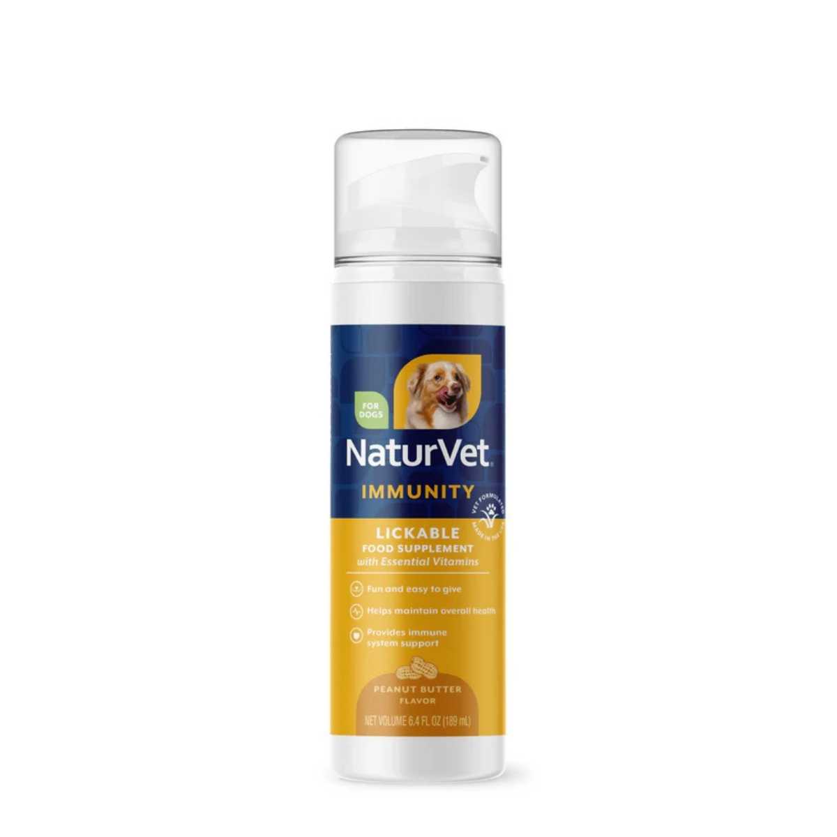 Naturvet Immunity Lickable Food Supplement for Dogs-6 oz Pump Bottle