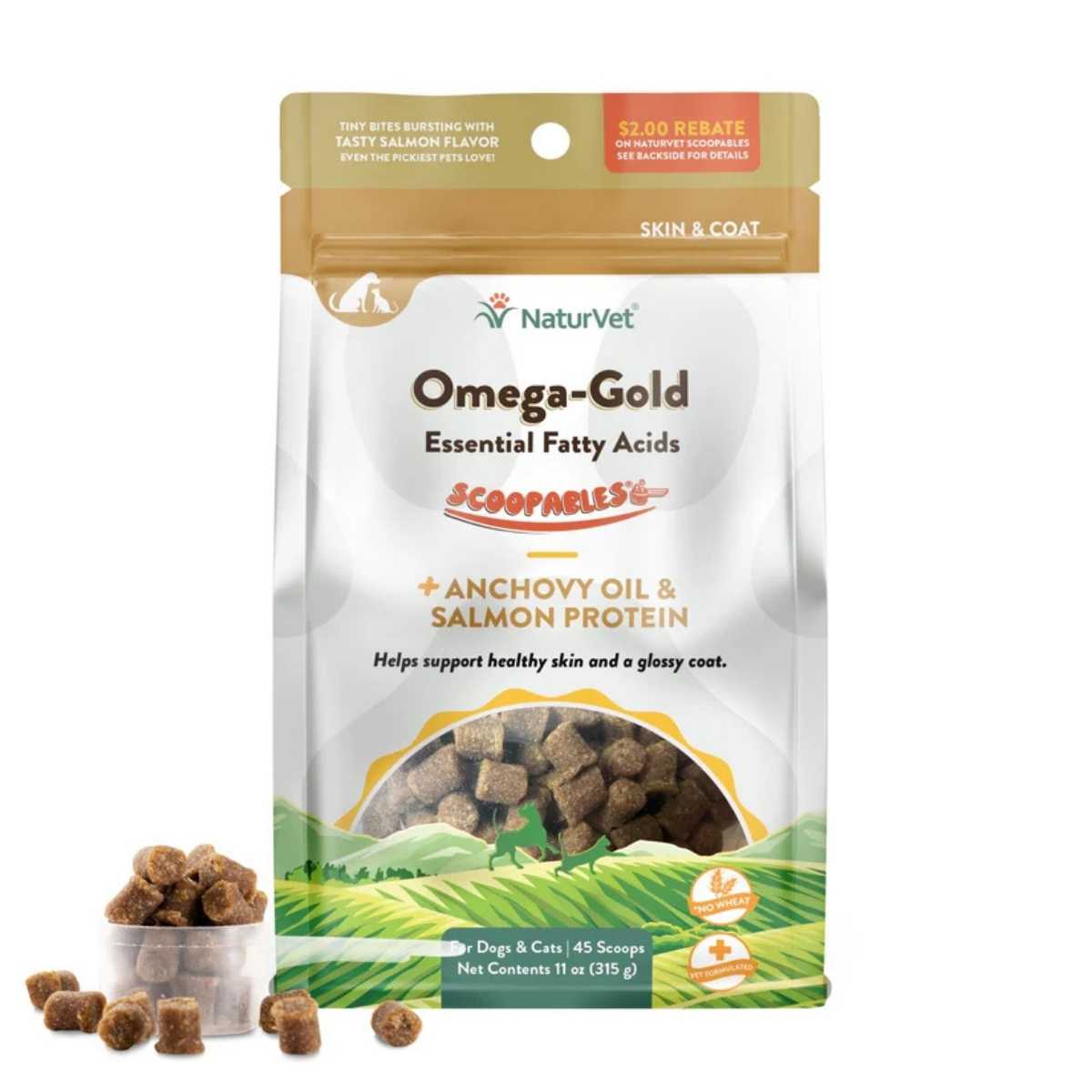 Naturvet Scoopables Omega-Gold for Dogs & Cats-11 oz Bag