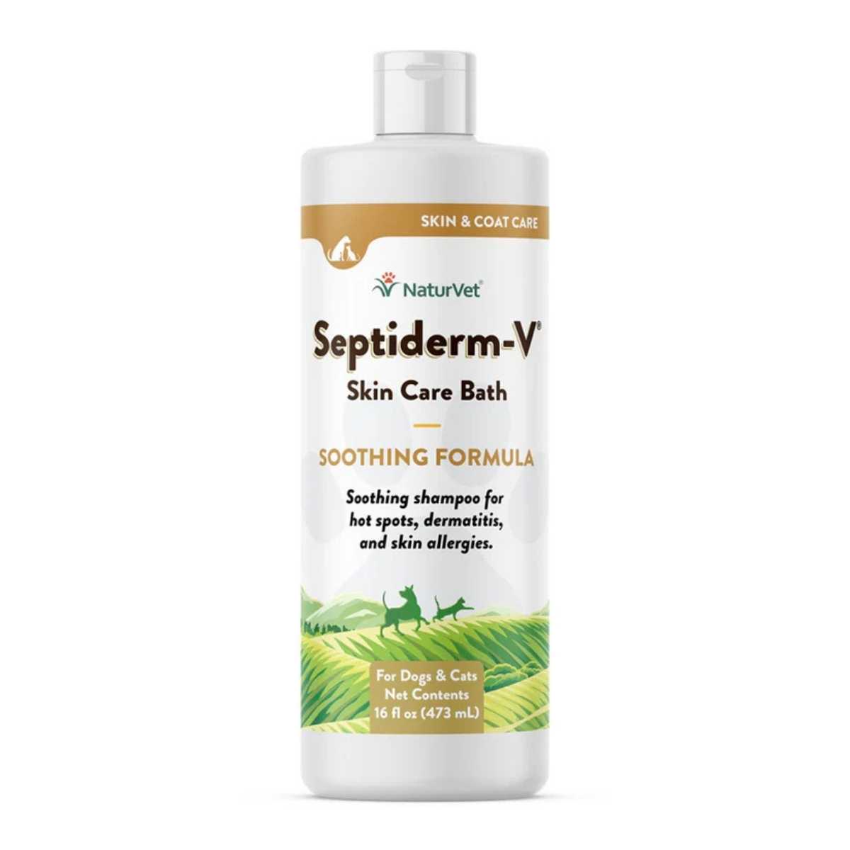 Naturvet Septiderm-V Skin Care Bath-16 oz Bottle