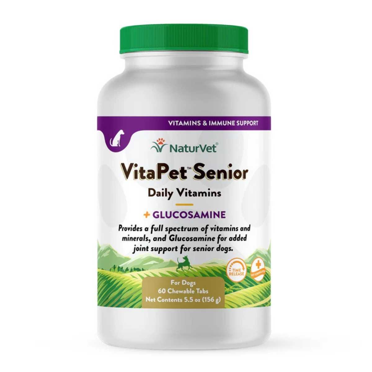 Naturvet Vitapet Senior And Glucosamine Tabs Time Release For Dogs