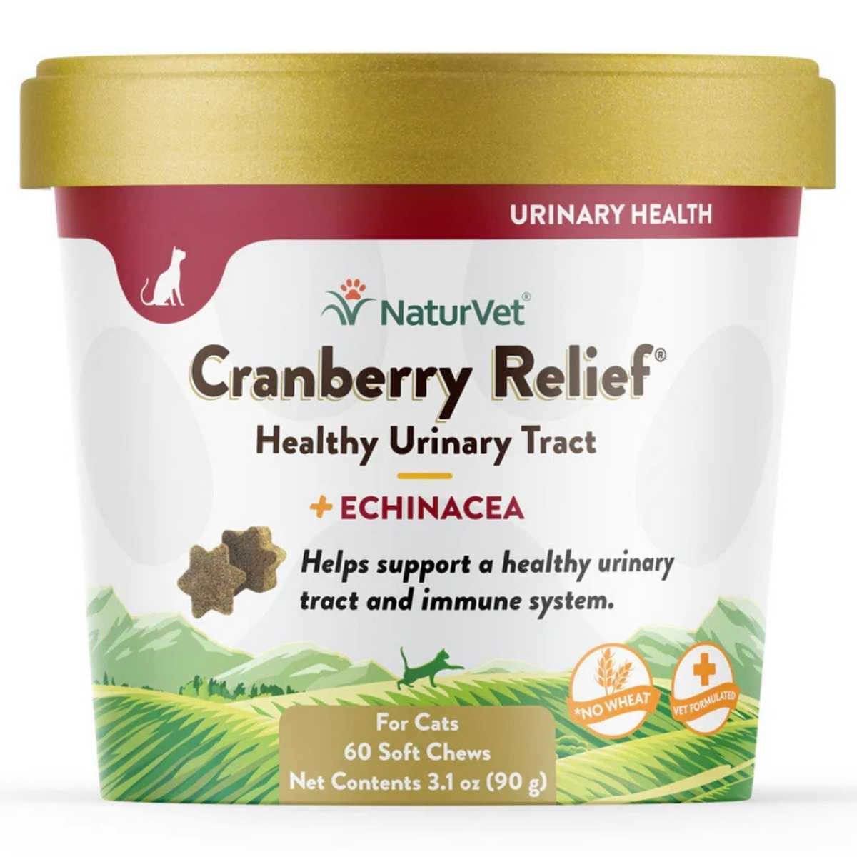 Naturvet Cranberry ReliefÂ® + Echinacea Soft Chews for Cats-60 ct Cup